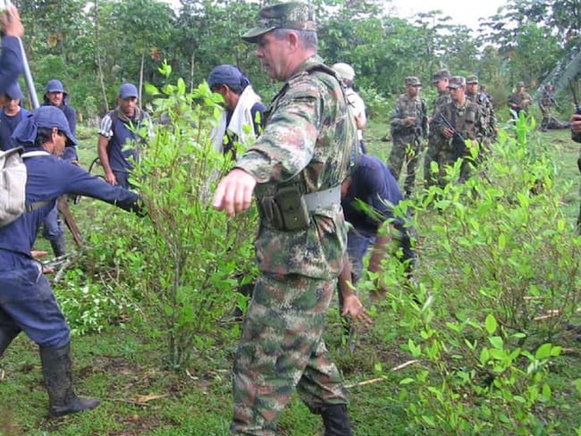 En desarrollo de tareas de erradicación en el municipio de Puerto Guzmán, perdió la vida el soldado profesional Rubio Mancilla Nelson.