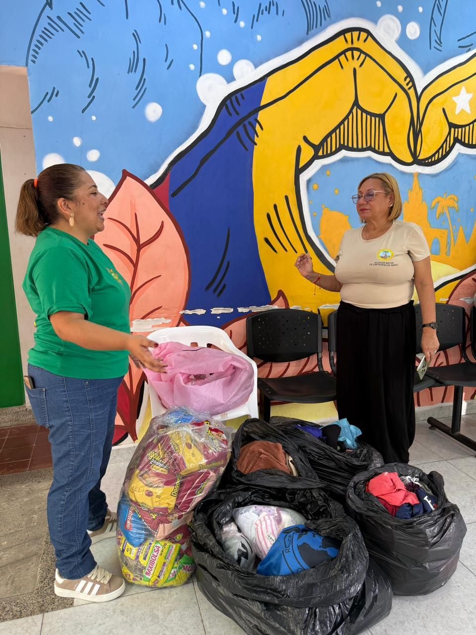 Recolección de ayuda para los venezolanos. // Alcaldía de Cartagena