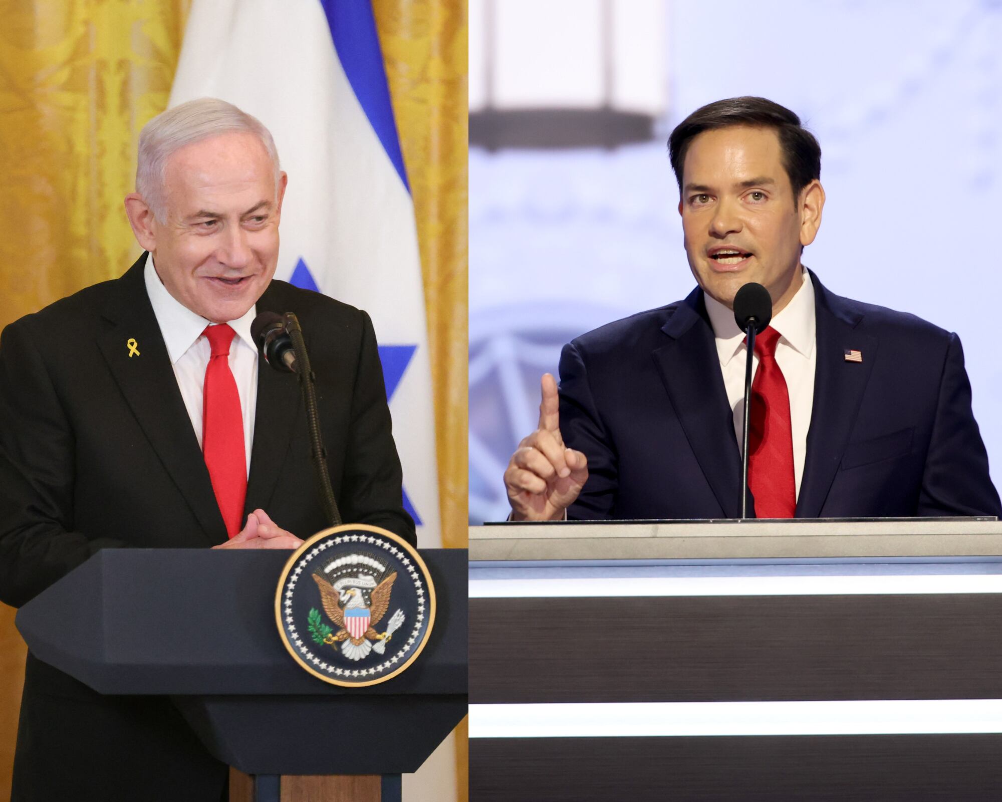 Marco Rubio y Benjamín Netanyahu. FOTO: