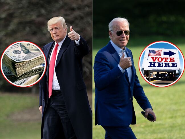 Mientras el expresidente Donald Trump ha concentrado el regreso de su campaña en obtener donaciones, el presidente Joe Biden busca obtener el voto de los conservadores moderados.
(Foto: Caracol Radio / Getty )