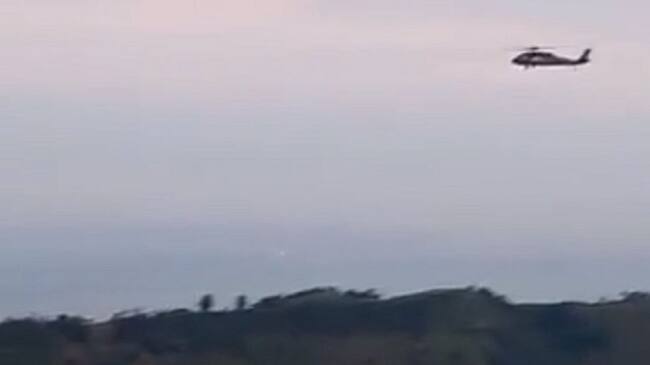 Helicóptero fue atacado con ráfagas de fusil