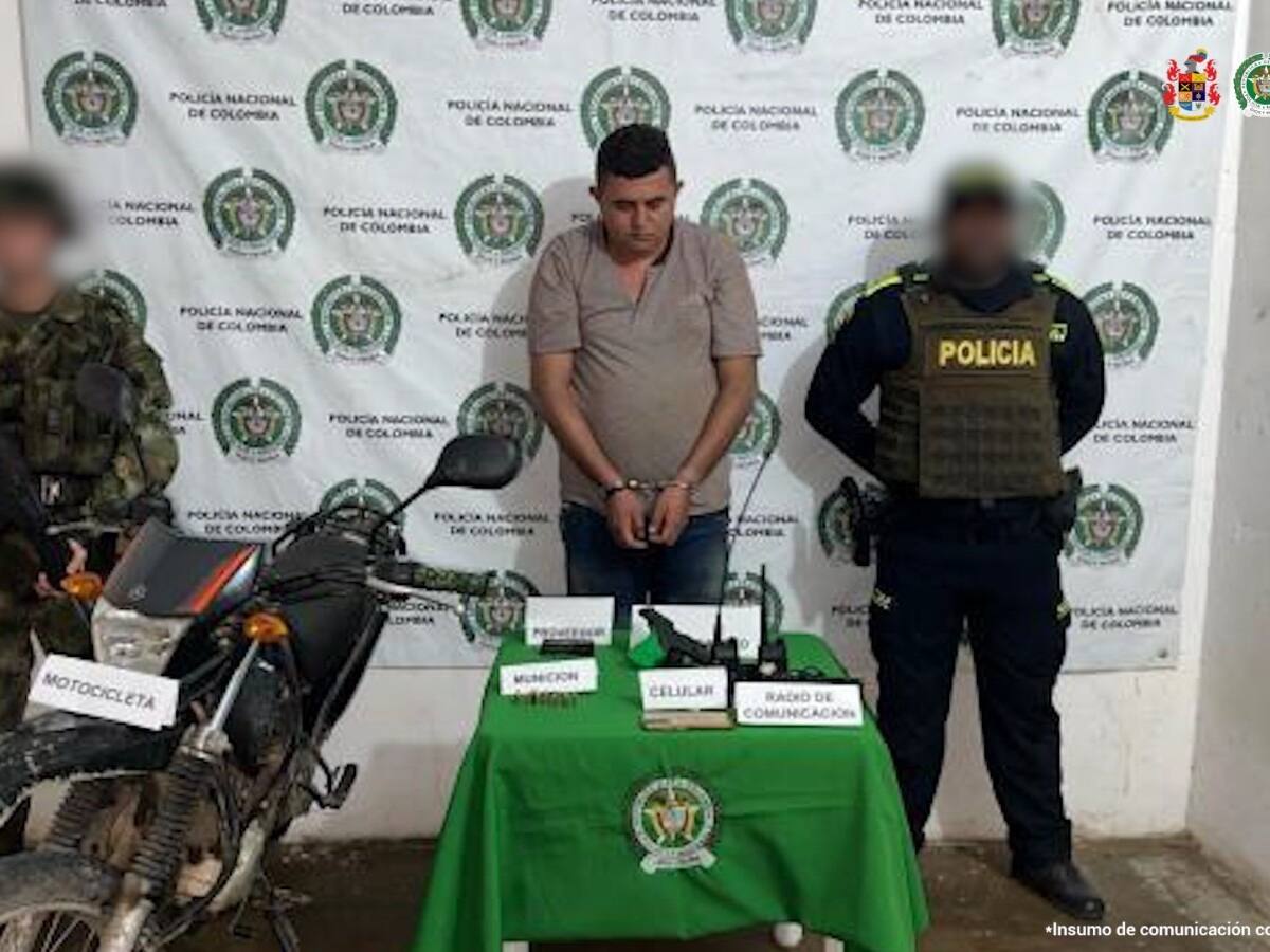 A la cárcel alias ‘Karol G’, capturado con un arma y municiones en carretera de Bolívar
