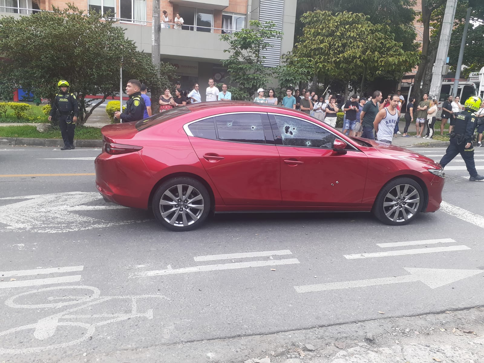 Ataque a alias 'Duque' en el sector de Los Colores. Foto: Denuncias Antioquia