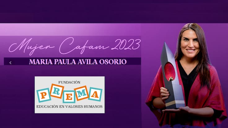 María Paula Ávila, Mujer Cafam 2023. Lidera “La Fundación Prema” que trabaja con los niños en valores humanos