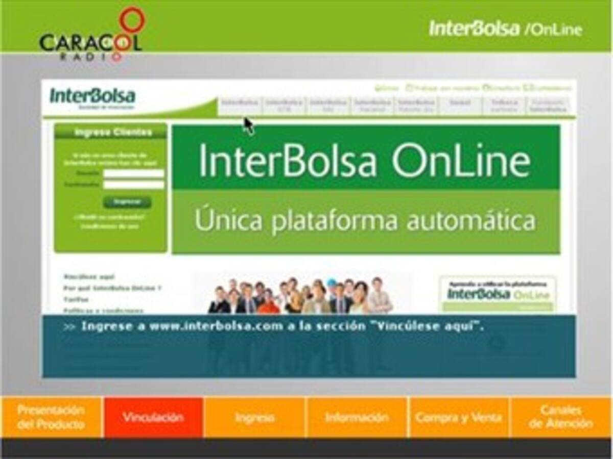 Alianza comercial entre Caracol Radio e InterBolsa OnLine