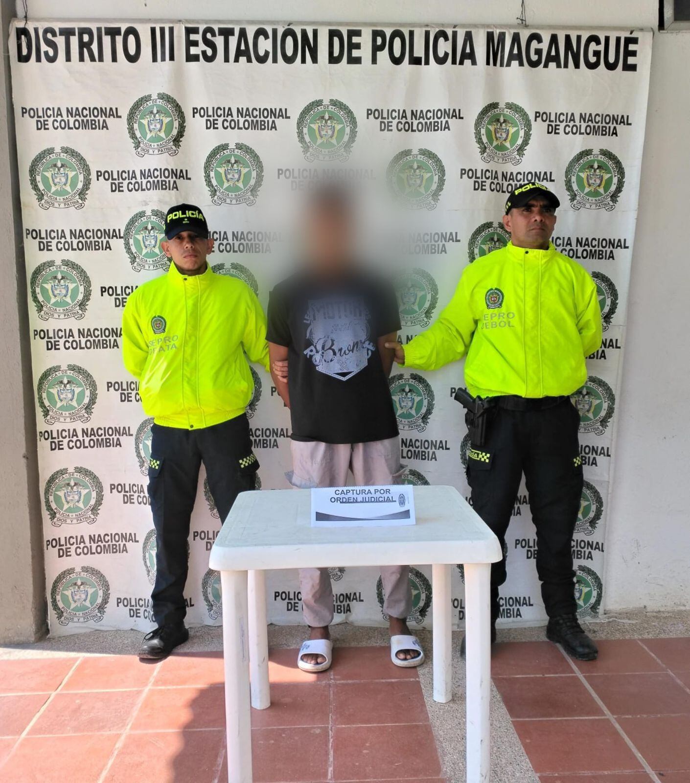 Capturado en Magangué. // Policía de Bolívar