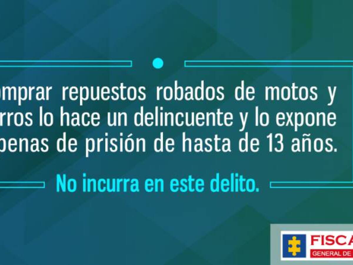 Fiscalía intensifica campaña contra el robo de autopartes