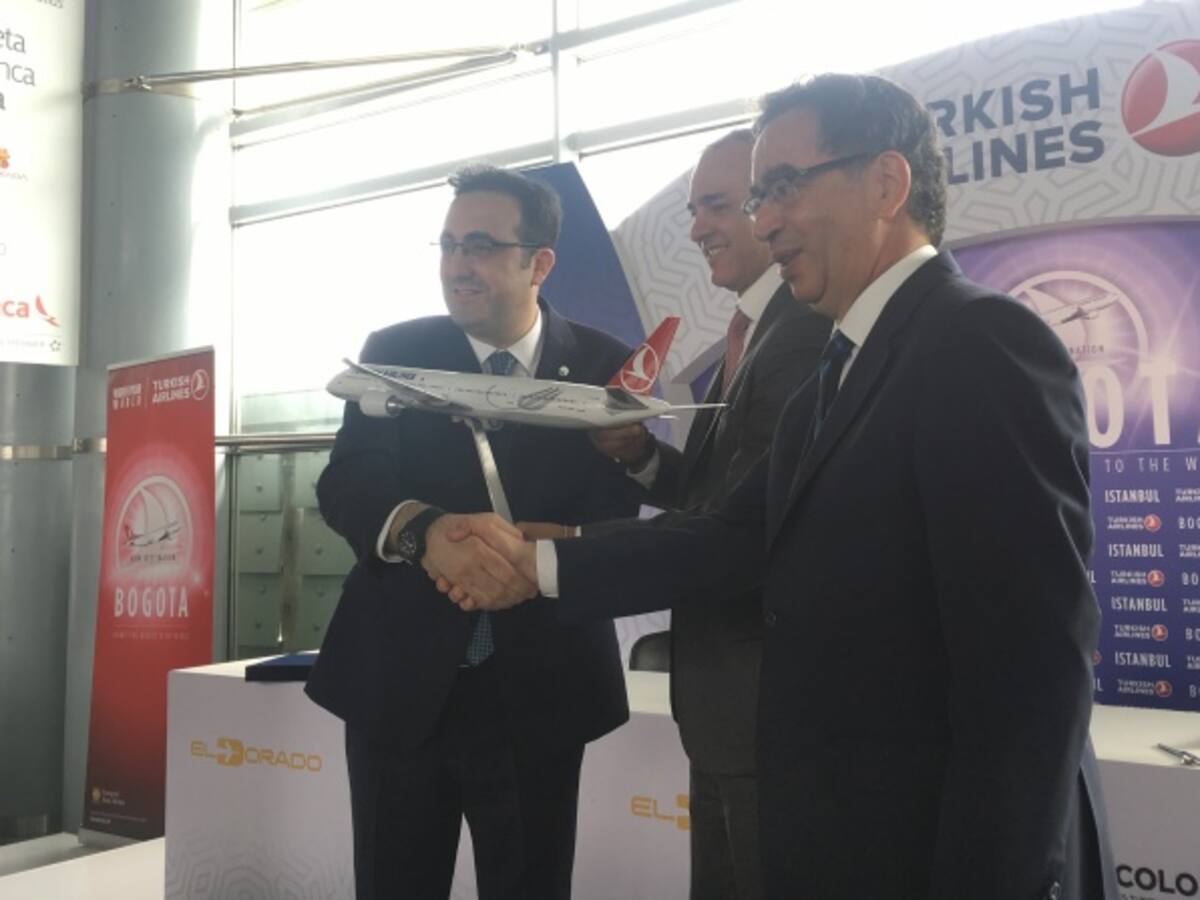 Aterrizó el primer vuelo de Turkish Airlines en Colombia