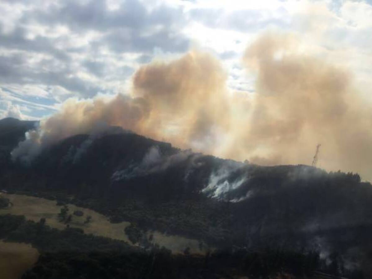 Alerta naranja en parte de Cundinamarca por incendios forestales