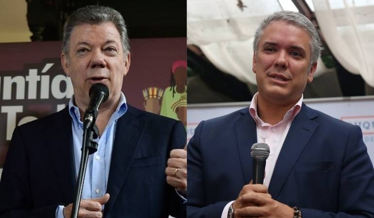 Juan Manuel Santos, Iván Duque
