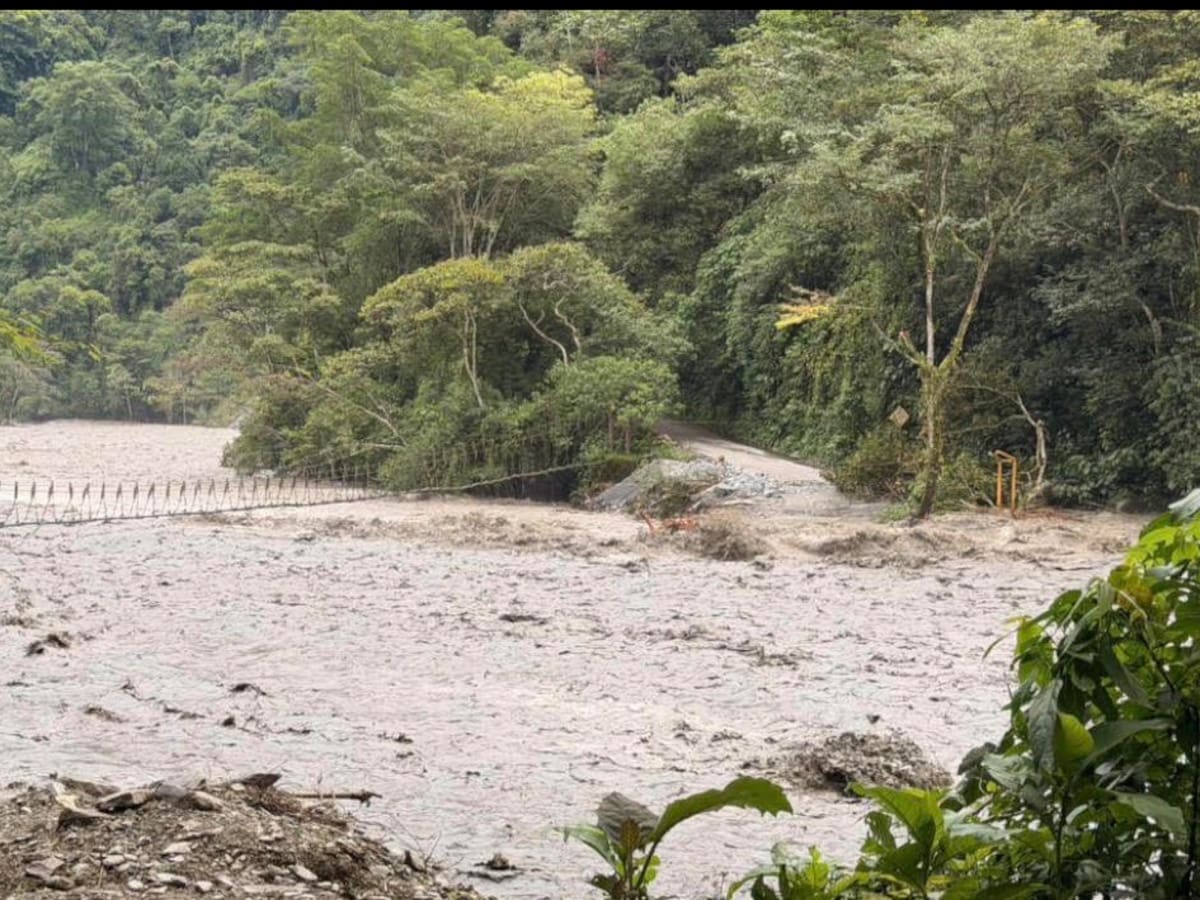 Colapsa puente El Ocal en Guayabetal: habrá nueva infraestructura en la zona