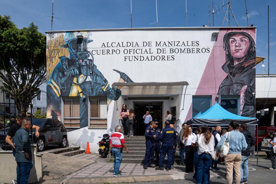 Estación de bomberos de Fundadores en Manizales y donde funcionó el PMU durante la emergencia por el terremoto del 10 de agosto. Foto: archivo.