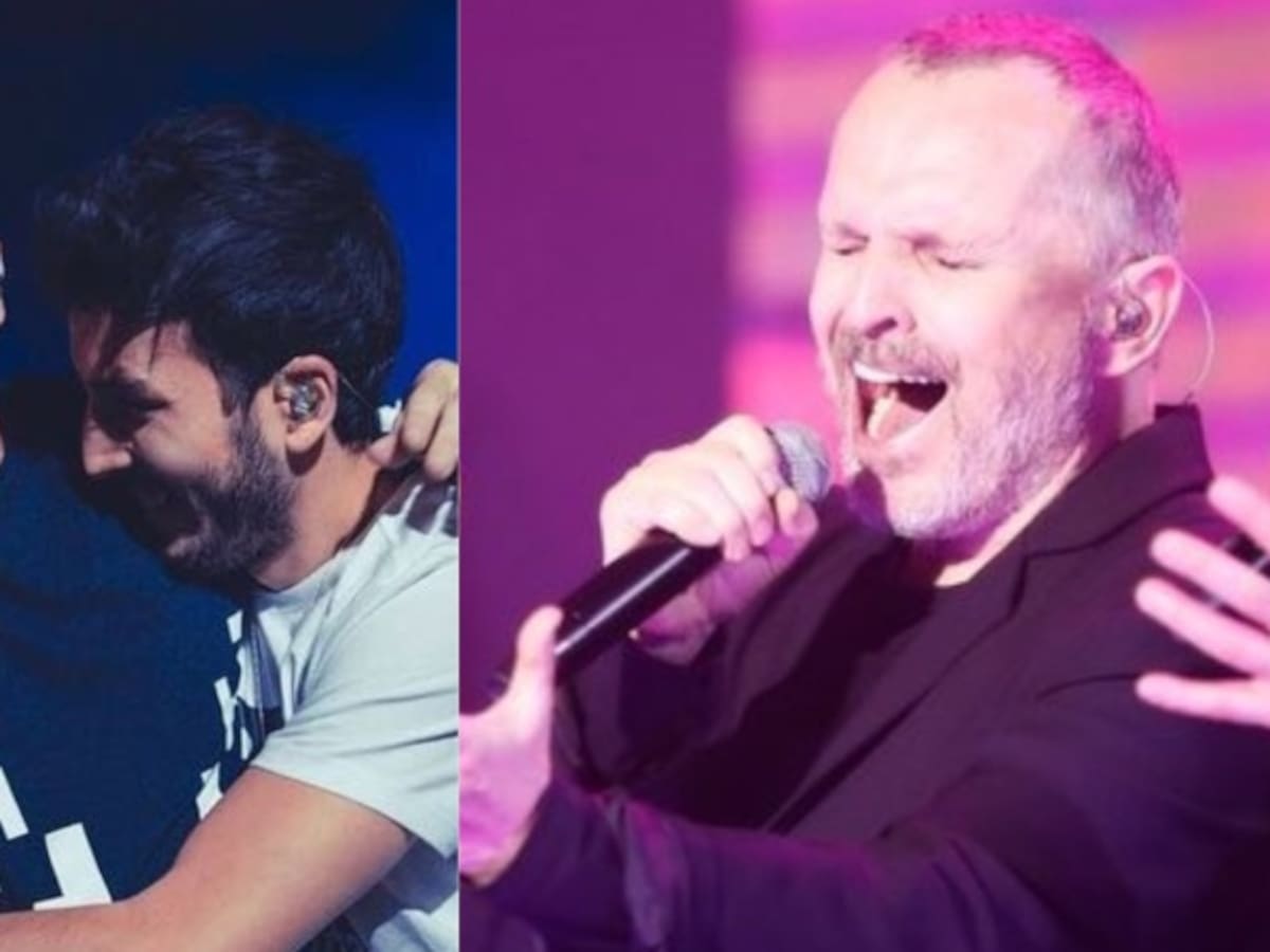 ¡Si se lo perdió, se lo tenemos! el beso de Miguel Bosé a su guitarrista