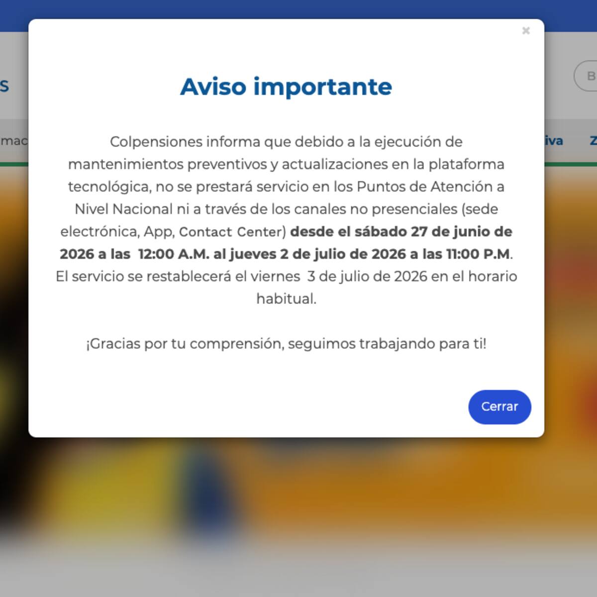 Asofondos alerta graves consecuencias por la suspensión de servicios de Colpensiones
