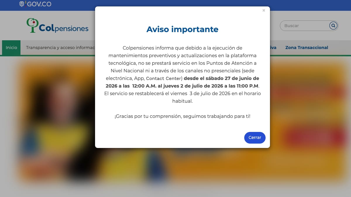 Asofondos alerta graves consecuencias por la suspensión de servicios de Colpensiones