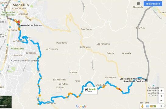 Ruta Medellín- Avenida Las Palmas