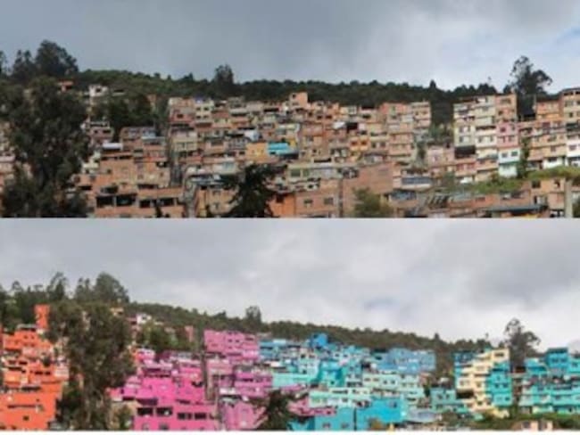 El color convierte un barrio deprimido de Bogotá en un atractivo turístico
