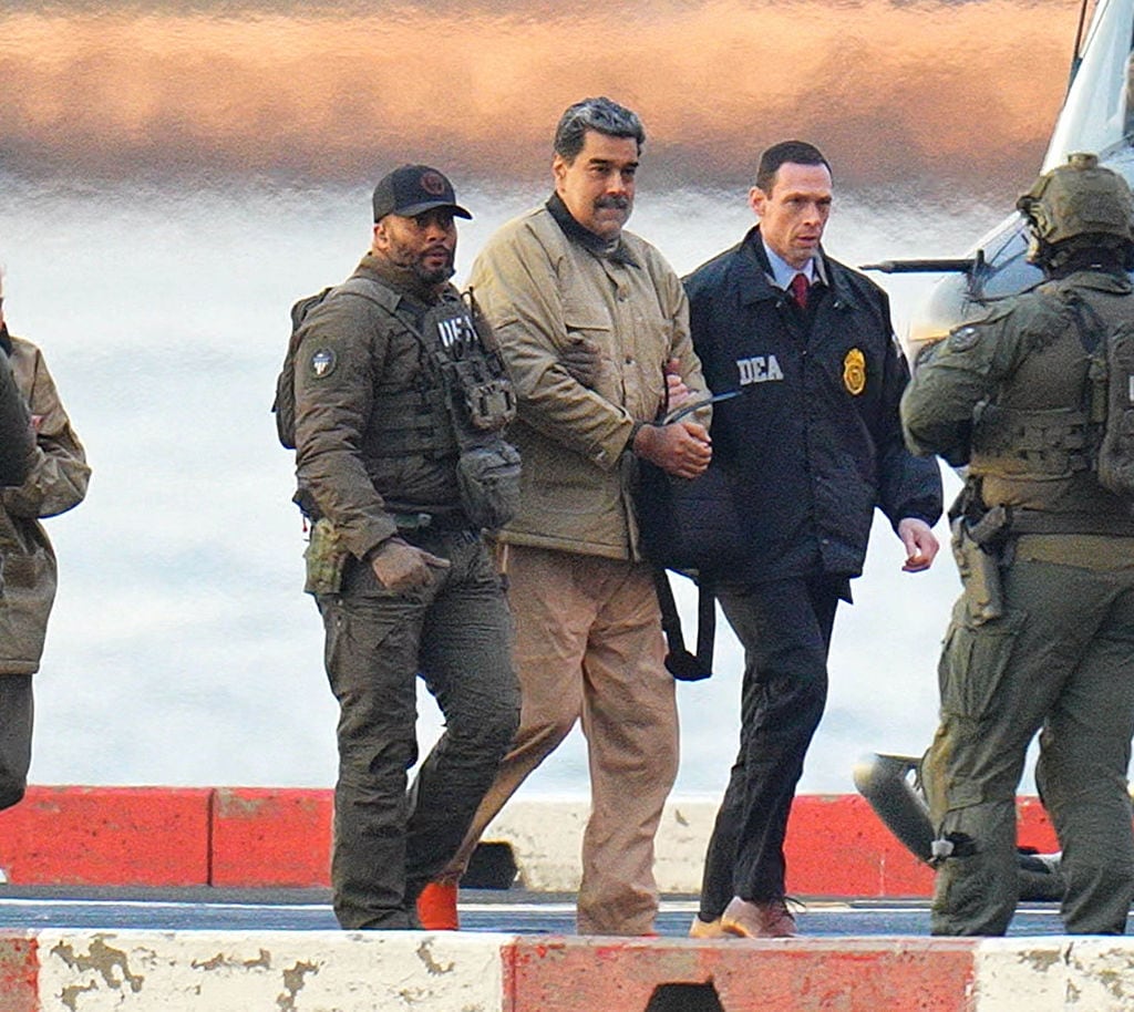 Nicolás Maduro llega al tribunal de Manhattan, en Nueva York, donde será juzgado. Foto: Getty Images.