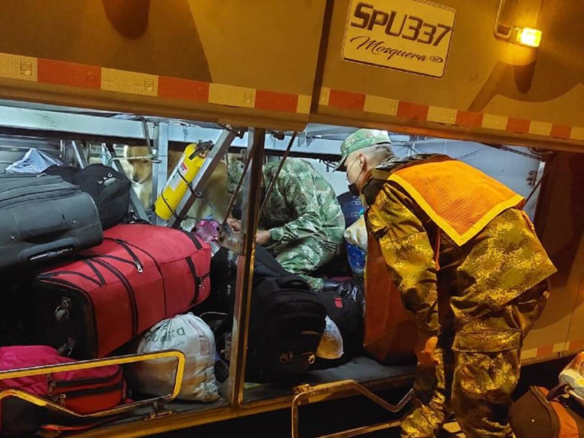 Cargamento de droga incautado en la vía Calarcá – Cajamarca