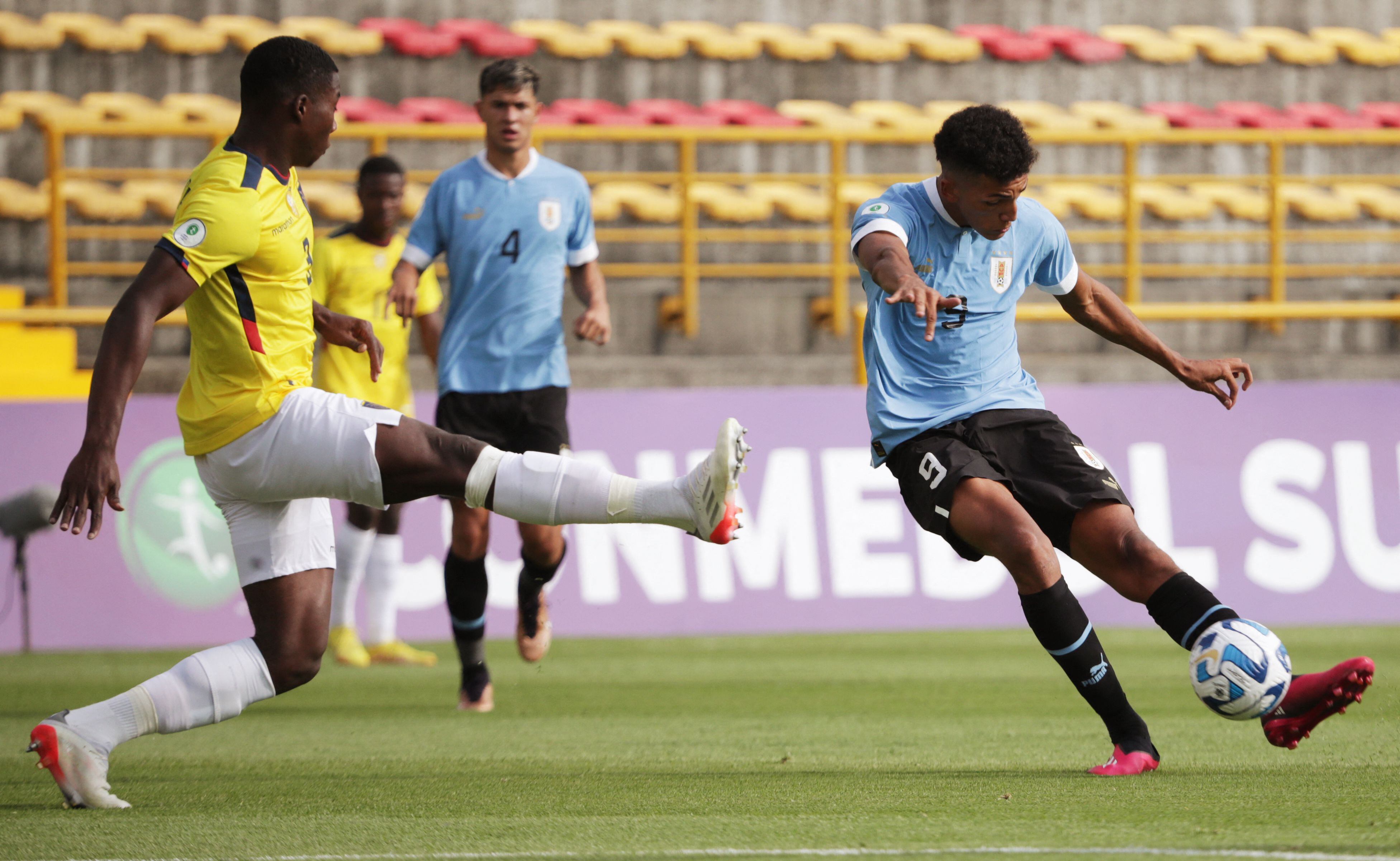 Uruguay venció a Ecuador en el Sudamericano Sub-20. (Photo by JUAN PABLO PINO / AFP) (Photo by JUAN PABLO PINO/AFP via Getty Images)