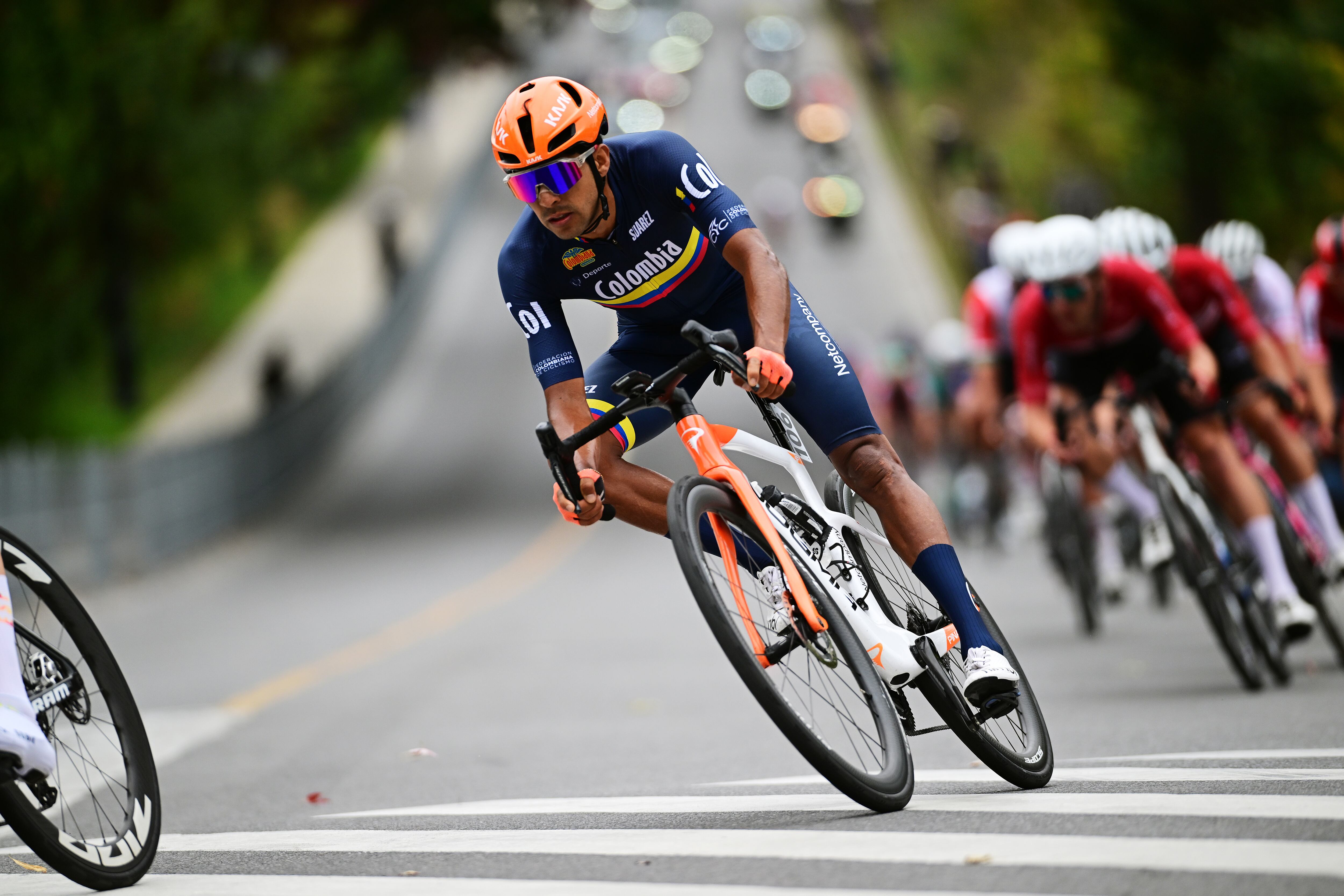 Brandon Rivera participando con la Selección Colombia en la pasada edición del Mundial de Ciclismo. (Photo by Tim de Waele/Getty Images)