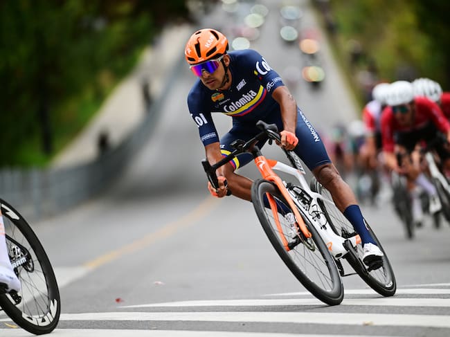 Brandon Rivera participando con la Selección Colombia en la pasada edición del Mundial de Ciclismo. (Photo by Tim de Waele/Getty Images)