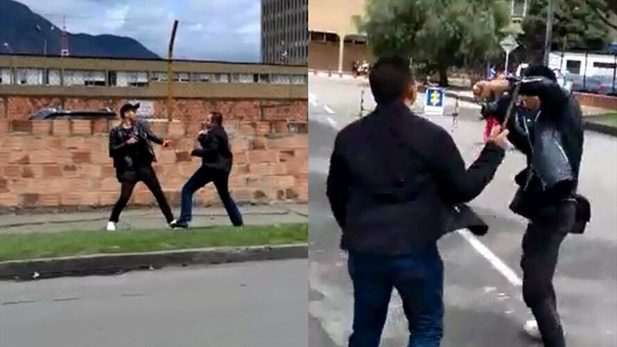 Periodistas fueron agredidos a la salida de la audiencia de Fonade. Foto: Cortesía César Flechas y Jimmy Ávila