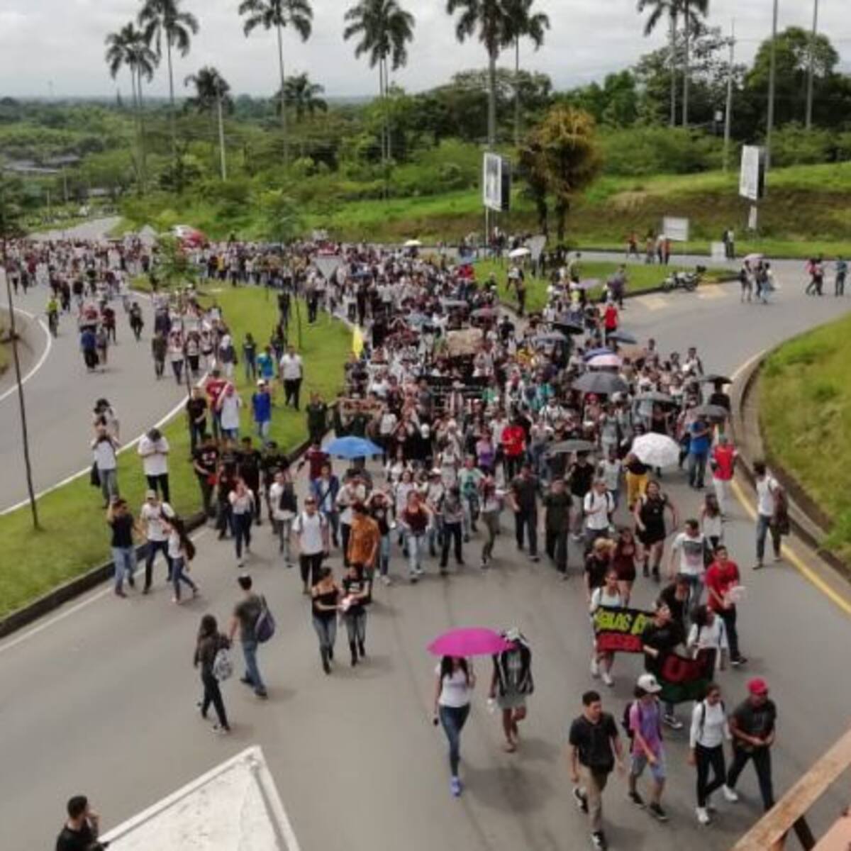 Así fue la marcha de los estudiantes universitarios en Pereira