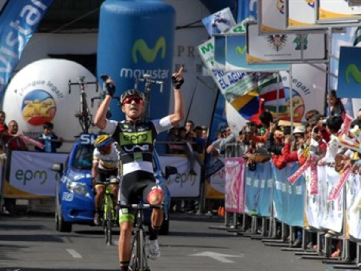 Weimar Roldán se coronó en la tercera etapa de la Vuelta a Colombia