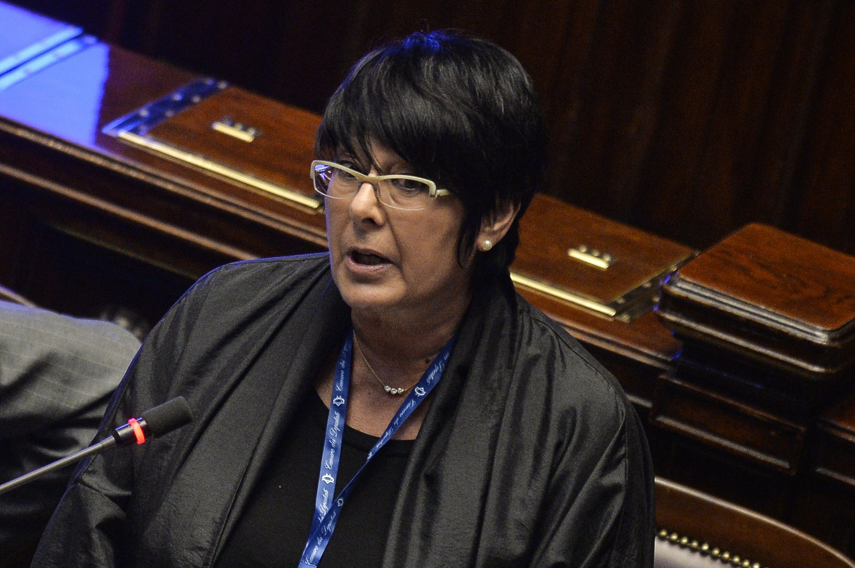 Italian Rosa Pavanelli, Secretary General of Public Services International (Photo credit should read ANDREAS SOLARO/AFP via Getty Images)