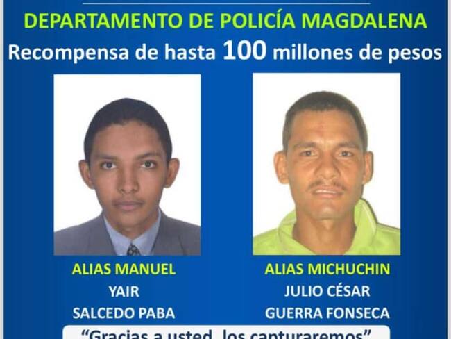 Por cielo y tierra buscan a Manuel y Michuchín, “terroristas” de la zona sur del Magdalena