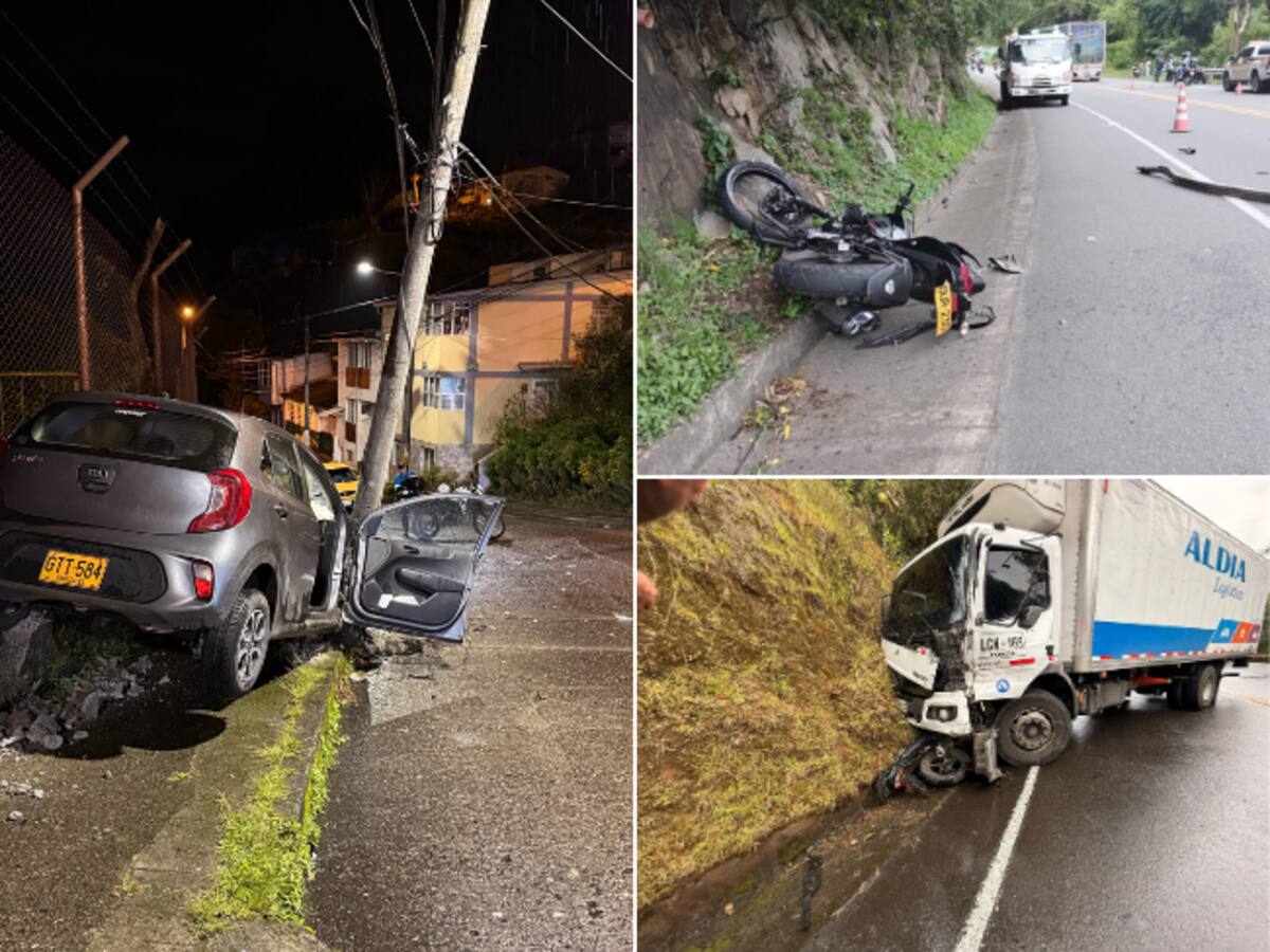 Siniestros viales: un hombre muerto y siete personas heridas durante el fin de semana en Caldas