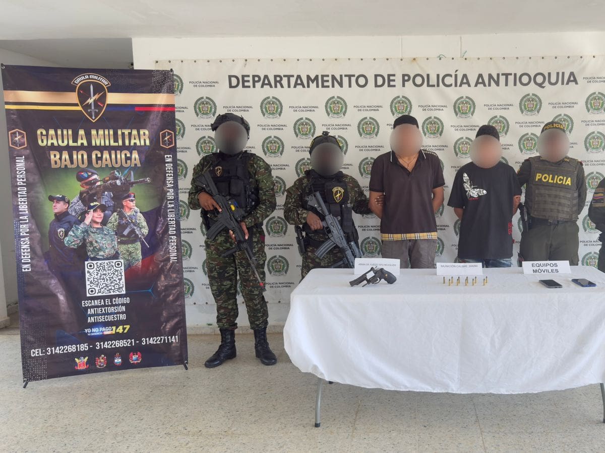 Capturaron a “Wescol” y “Randa”, integrantes de Los Caparros en Caucasia