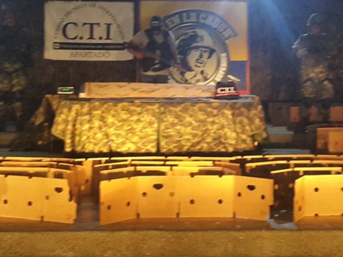 Decomisan en Urabá alijo de anfetaminas valorado en 5 mil millones de pesos