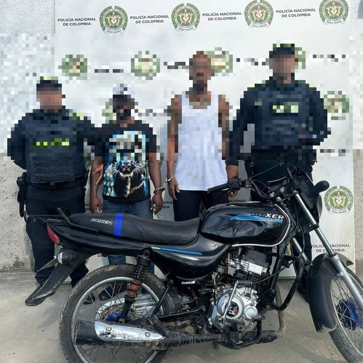 Cuatro personas fueron capturadas en Cartagena: dos motocicletas se recuperaron