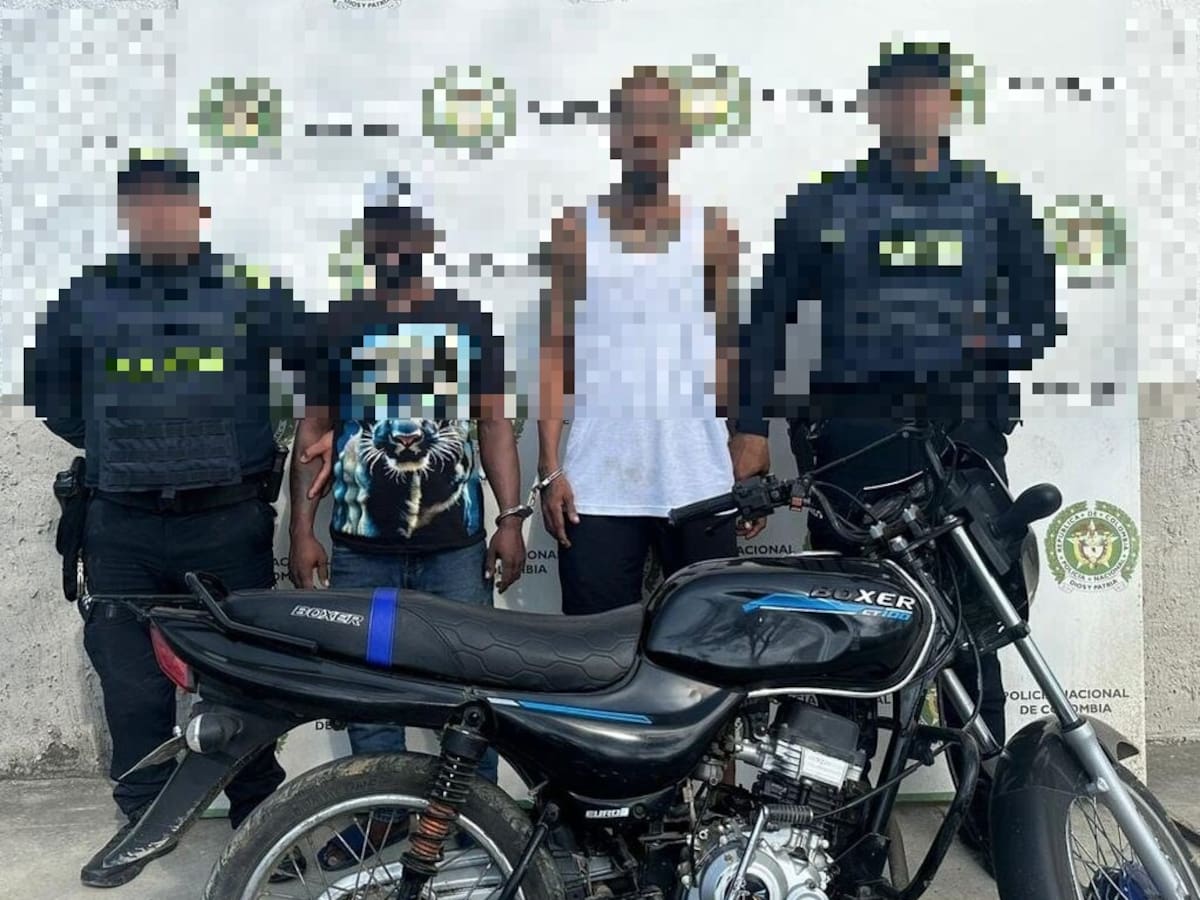 Cuatro personas fueron capturadas en Cartagena: dos motocicletas se recuperaron