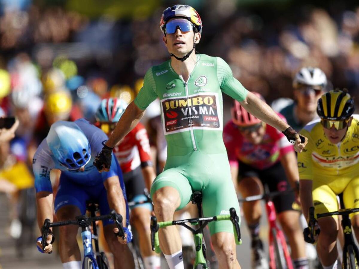 Wout Van Aert se quedó con la victoria en la etapa 8 del Tour de Francia