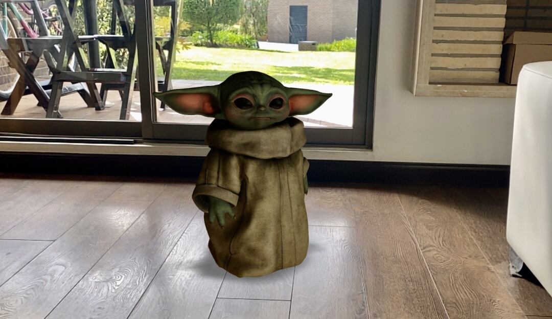Baby Yoda realidad aumentada 3D