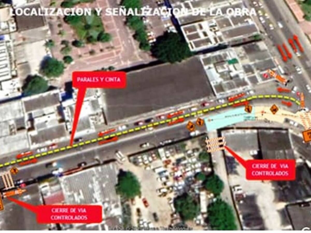 Dos meses cerrada Avenida Daniel Lemaitre en el Centro de Cartagena