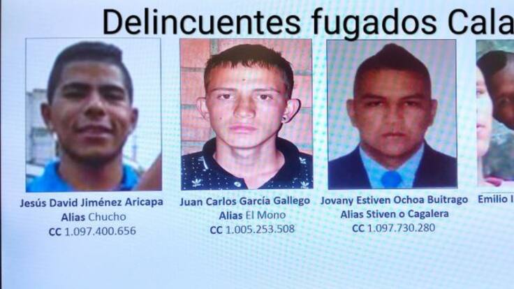 Revelan nombres de los detenidos fugados en Calarcá