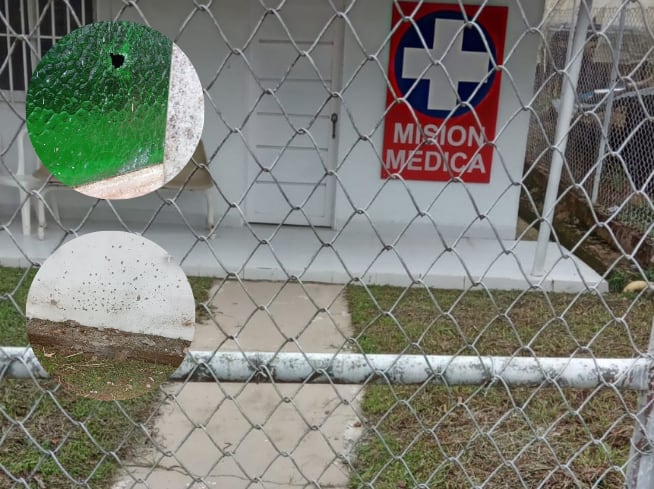 Centro de salud de Briceño alcanzado por las balas de los ilegales