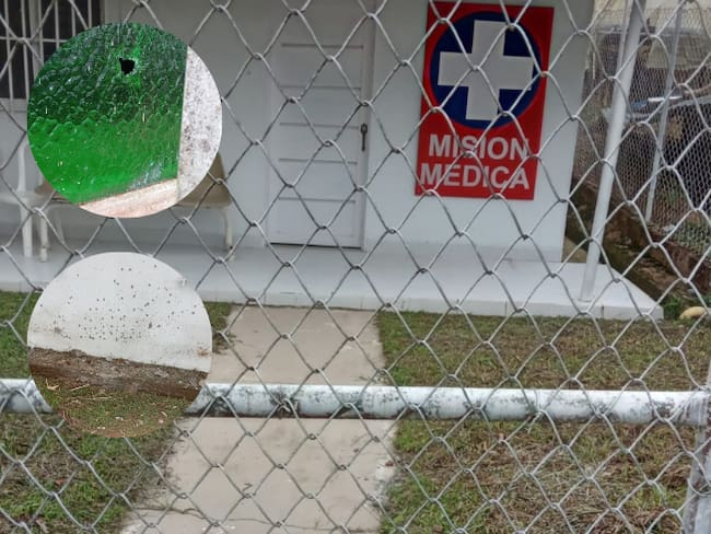 Centro de salud de Briceño alcanzado por las balas de los ilegales