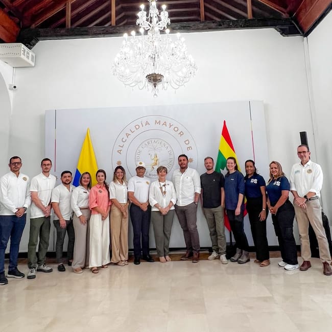 Reunión del proyecto con The Ocean Cleanup. // Alcaldía de Cartagena