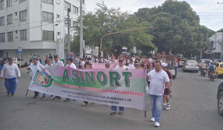 Marcha de profesores en Cúcuta
