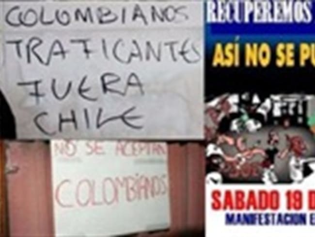 Marcha contra colombianos en Chile tuvo poca acogida