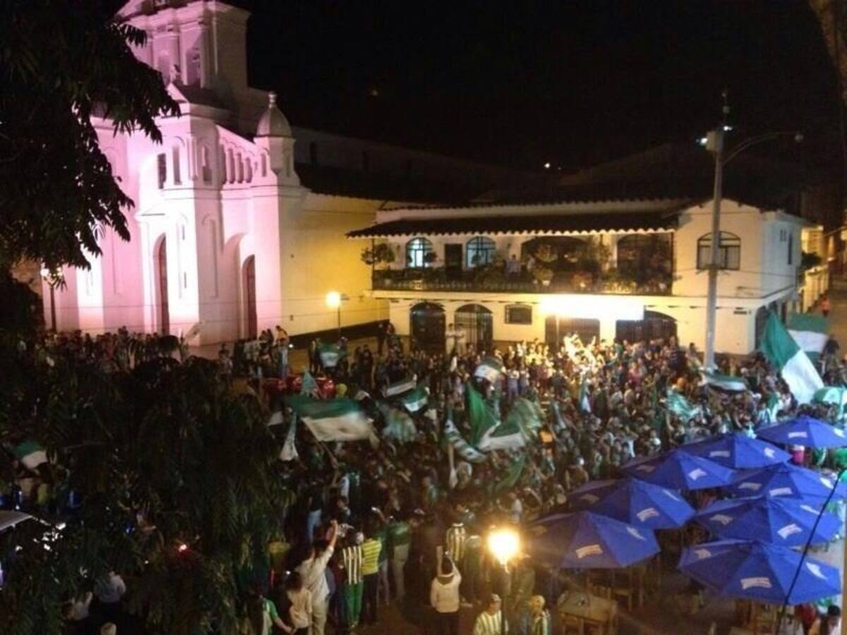 Hinchas de Nacional en Marinilla (Antioquia