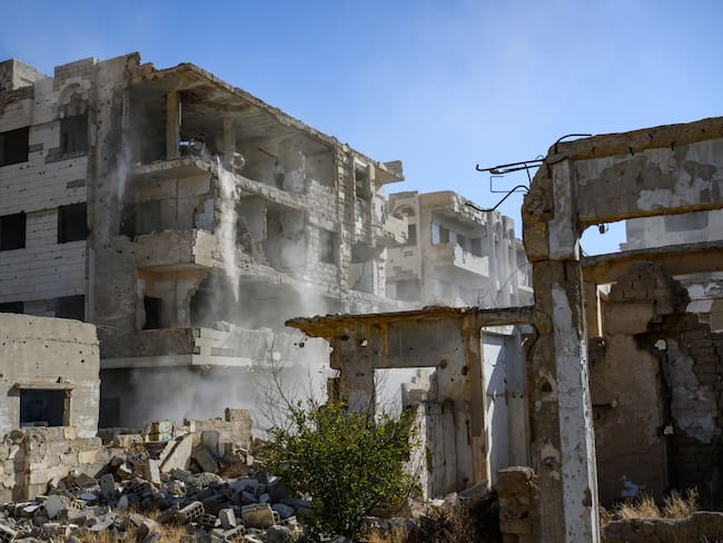 Bombardeo en Damasco, Siria durante diciembre de 2024, imagen de referencia. FOTO: Scott Peterson/Getty Images