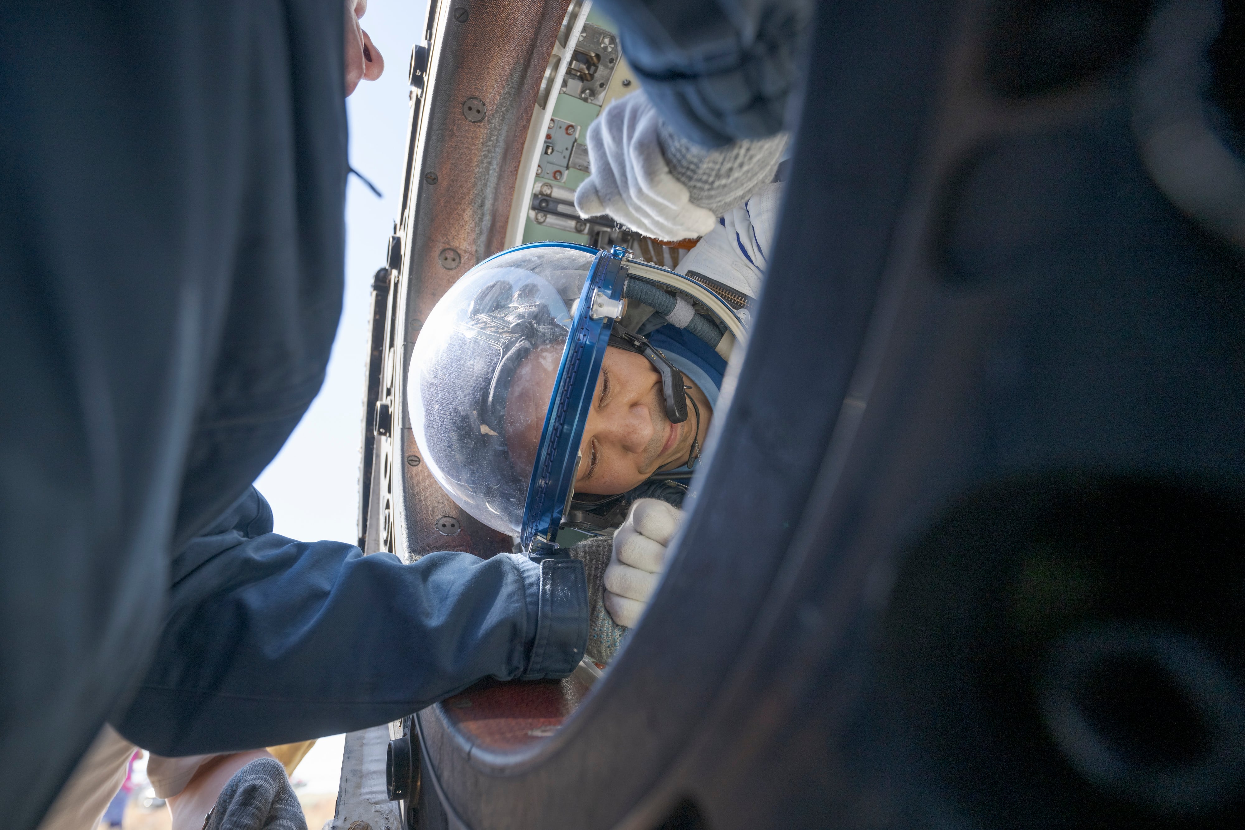 Tres astronautas de la Estación Espacial Internacional regresaron a la Tierra tras 8 meses. Fotos: Getty Images.