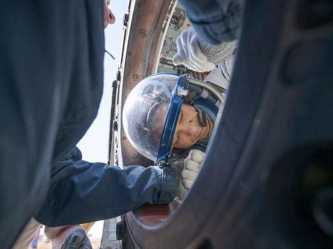 Tres astronautas de la Estación Espacial Internacional regresaron a la Tierra tras 8 meses. Fotos: Getty Images.