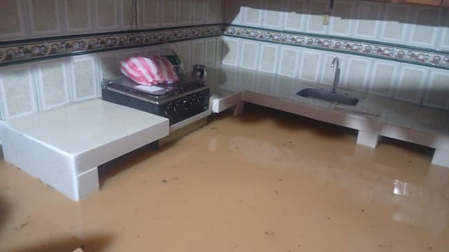 Casa inundada en Zaragoza